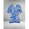 Via Appia Due Shirt Modern Earth Blauw/Wit