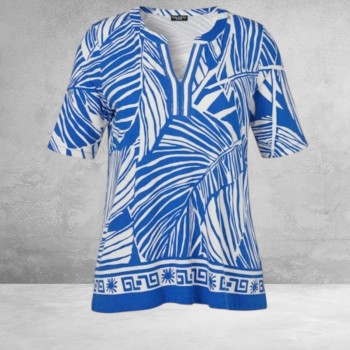 Via Appia Due Shirt Modern Earth Blauw/Wit