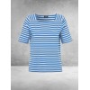 Via Appia Due Shirt Koningsblauw/Wit Gestreept