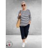 Via Appia Due Shirt Donkerblauw/Wit Gestreept