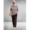 Via Appia Due Shirt Bruin/Ecru  Gestreept