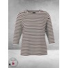 Via Appia Due Shirt Bruin/Ecru  Gestreept