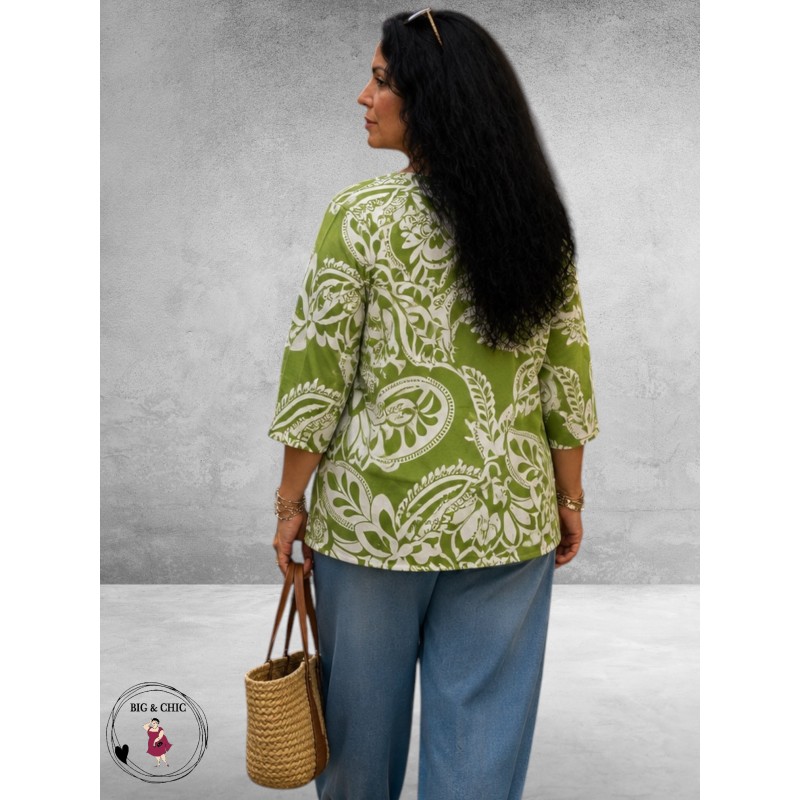 Via Appia Due Shirt Urban Matcha Mosgroen/Wit