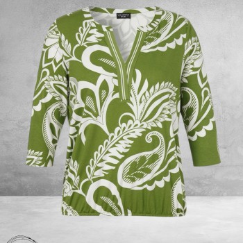 Via Appia Due Shirt Urban Matcha Mosgroen/Wit