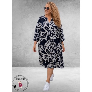 Via Appia Due Jurk Urban Matcha Blauw/Wit