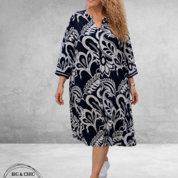 Via Appia Due Jurk Urban Matcha Blauw/Wit
