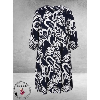Via Appia Due Jurk Urban Matcha Blauw/Wit
