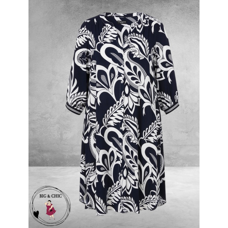 Via Appia Due Jurk Urban Matcha Blauw/Wit