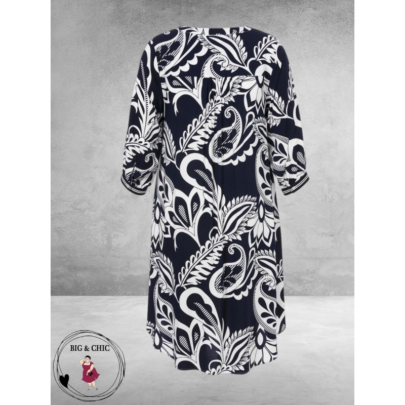 Via Appia Due Jurk Urban Matcha Blauw/Wit