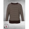 Frapp Sweater Bruin/Ecru Streep