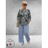 Via Appia Due Shirt Paisley Blauw/Groen