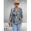 Via Appia Due Shirt Paisley Blauw/Groen