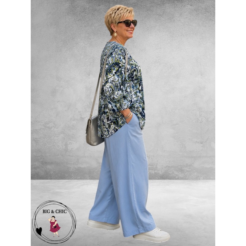 Via Appia Due Shirt Paisley Blauw/Groen