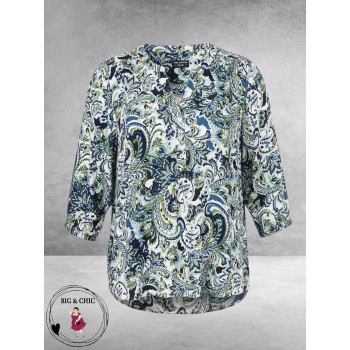 Via Appia Due Shirt Paisley Blauw/Groen
