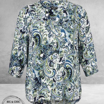 Via Appia Due Shirt Paisley Blauw/Groen
