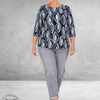 Via Appia Due Shirt Print Blue Harmony