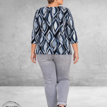 Via Appia Due Shirt Print Blue Harmony