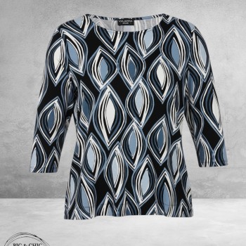 Via Appia Due Shirt Print Blue Harmony