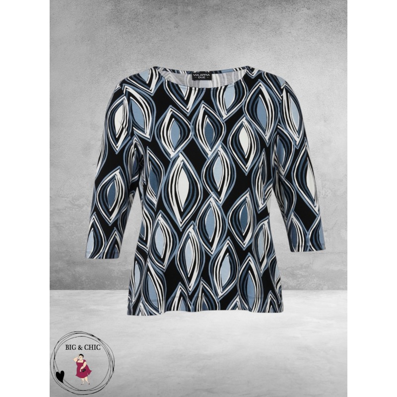Via Appia Due Shirt Print Blue Harmony