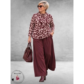 Via Appia Due Shirt Animal Bordeaux