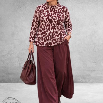 Via Appia Due Shirt Animal Bordeaux