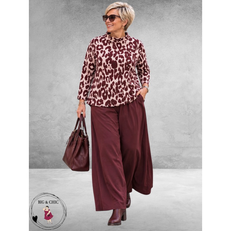 Via Appia Due Shirt Animal Bordeaux