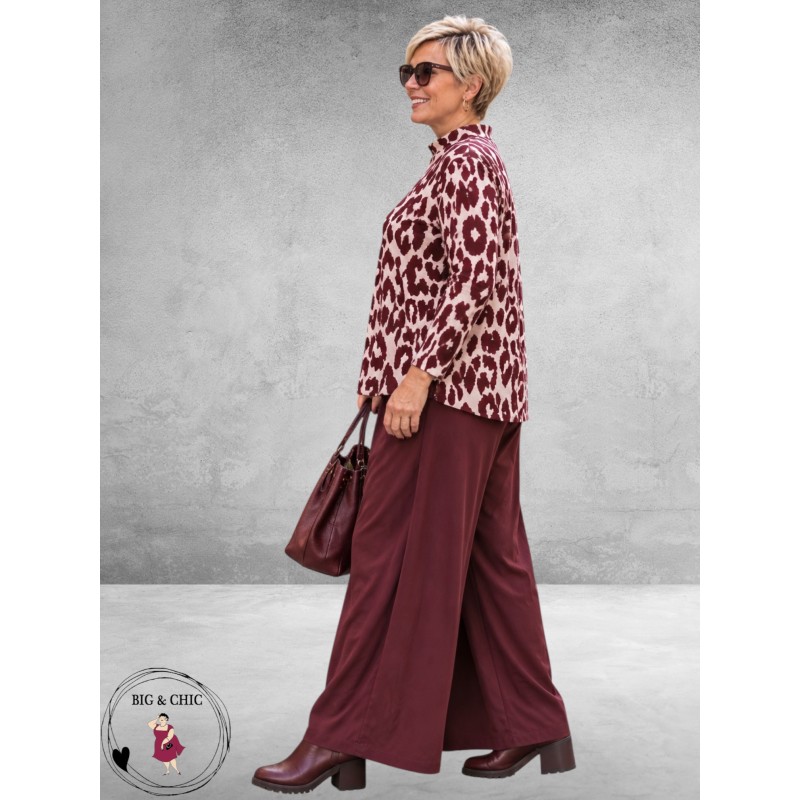 Via Appia Due Shirt Animal Bordeaux