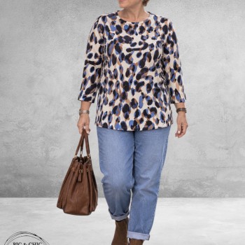 Via Appia Due Shirt Blue Harmony Animal