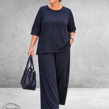 Via Appia Due Shirt Pinstripe Blauw