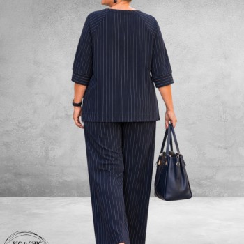 Via Appia Due Shirt Pinstripe Blauw