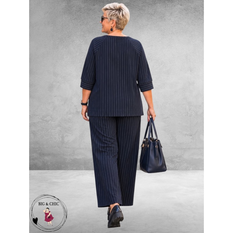 Via Appia Due Shirt Pinstripe Blauw