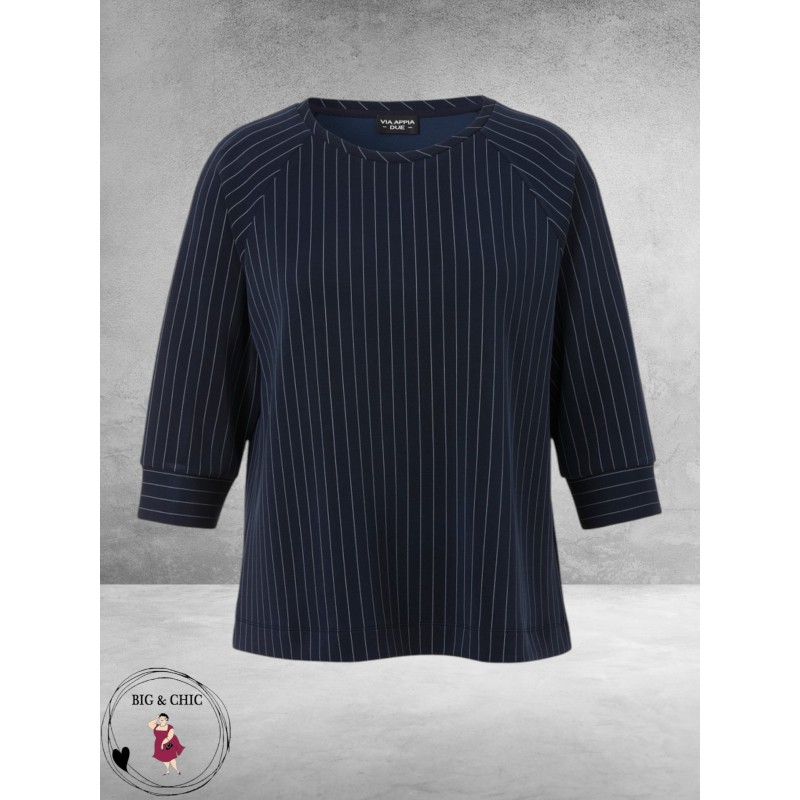 Via Appia Due Shirt Pinstripe Blauw