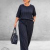 Via Appia Due Pantalon Wijd Pinstripe