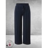 Via Appia Due Pantalon Wijd Pinstripe