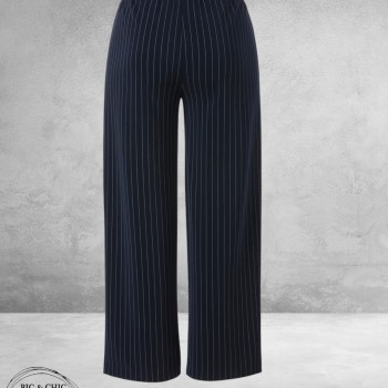 Via Appia Due Pantalon Wijd Pinstripe