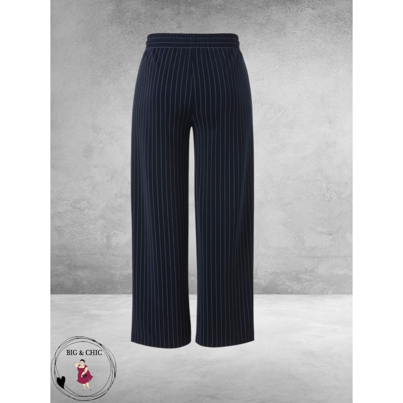 Via Appia Due Pantalon Wijd Pinstripe