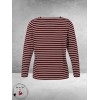 Via Appia Due Shirt Bordeux/Ecru  Gestreept