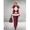 Via Appia Due Spencer Ruitmotief Bordeaux/Rose