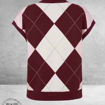 Via Appia Due Spencer Ruitmotief Bordeaux/Rose