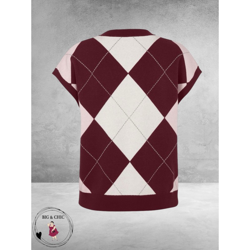 Via Appia Due Spencer Ruitmotief Bordeaux/Rose