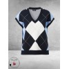 Via Appia Due Spencer Ruitmotief Navy/Lichtblauw/Creme 