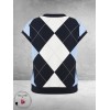 Via Appia Due Spencer Ruitmotief Navy/Lichtblauw/Creme 
