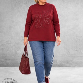 Via Appia Due Sweater Enjoy Life Bordeaux