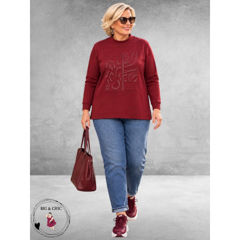 Via Appia Due Sweater Enjoy Life Bordeaux