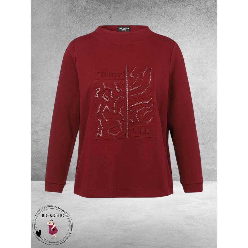 Via Appia Due Sweater Enjoy Life Bordeaux