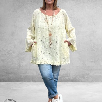 NC Tuniek Carmen Style Zachtgeel