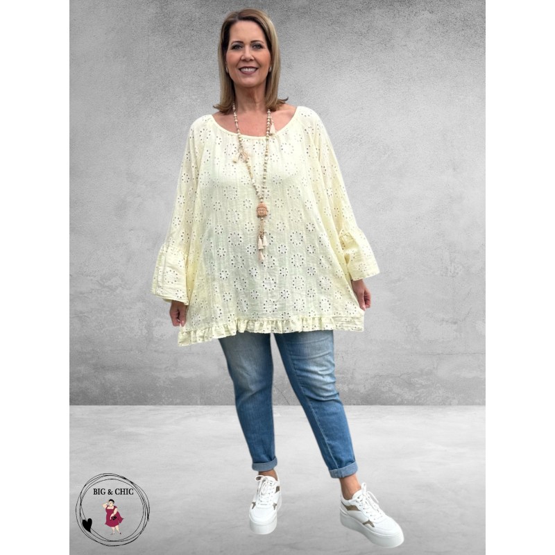 NC Tuniek Carmen Style Zachtgeel