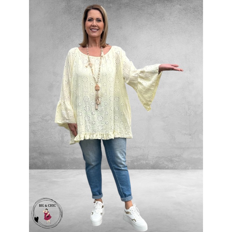 NC Tuniek Carmen Style Zachtgeel