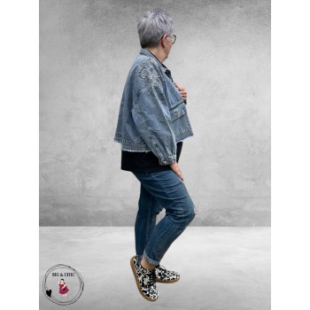 Frenzi Jeansjas Sparkle Oversized 