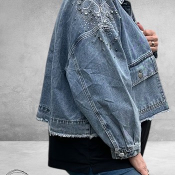 Frenzi Jeansjas Sparkle Oversized 